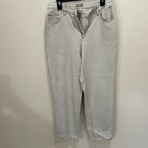 Liz Claiborne size 10 linen pants straight leg